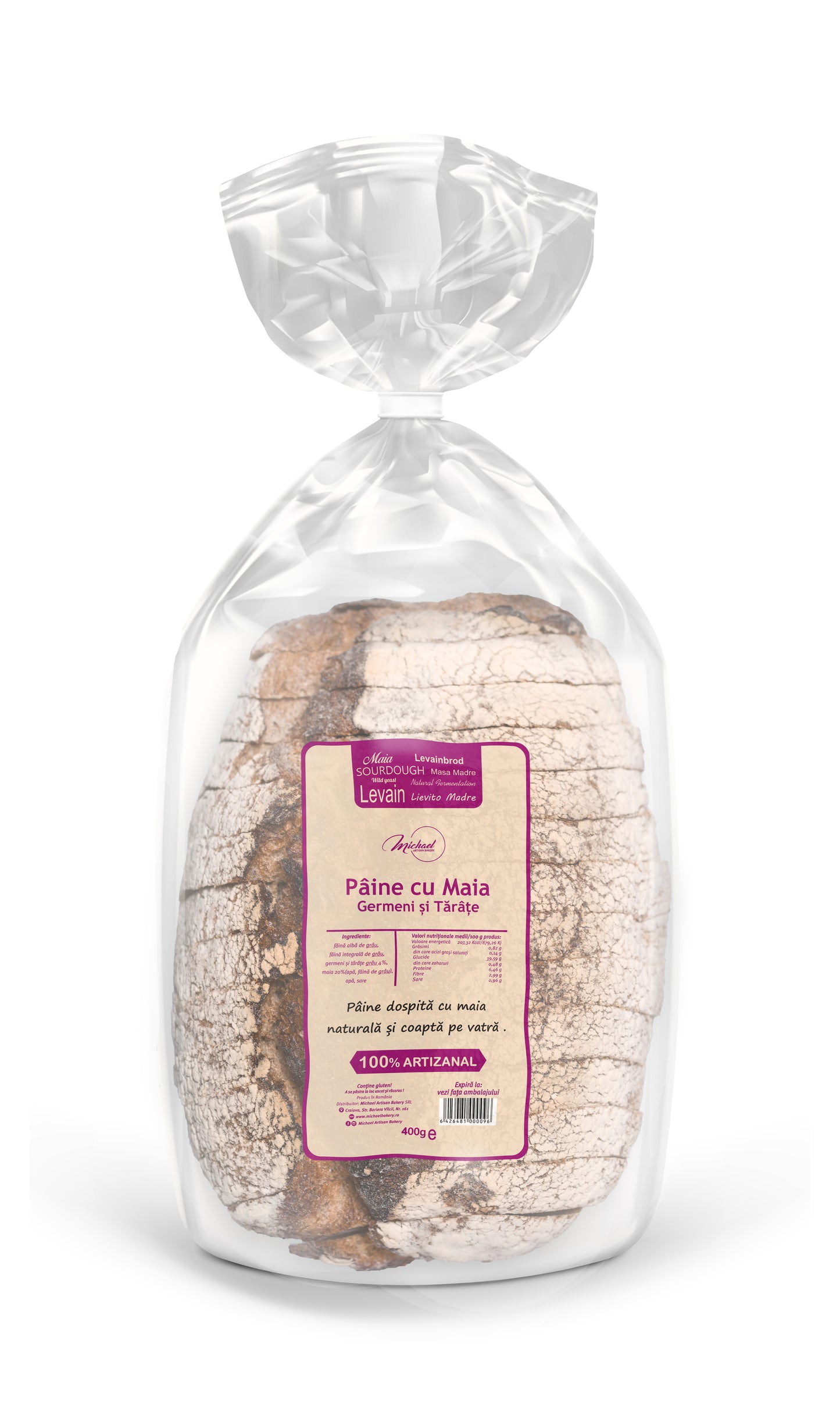 Pâine cu Maia Germeni și Tărâțe - 400g