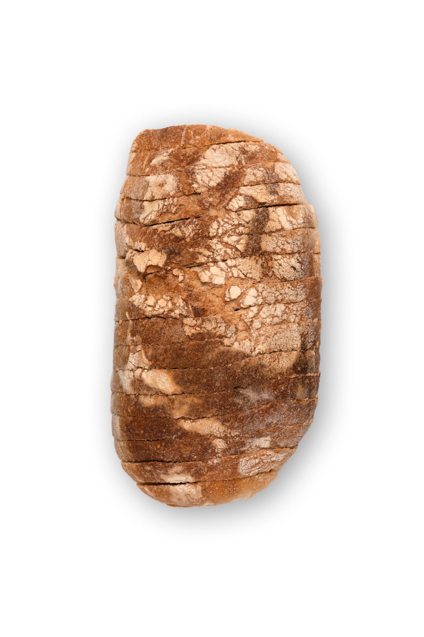 Pâine cu maia artizanală, 400g, neambalată pe fundal alb – Michael Artisan Bakery