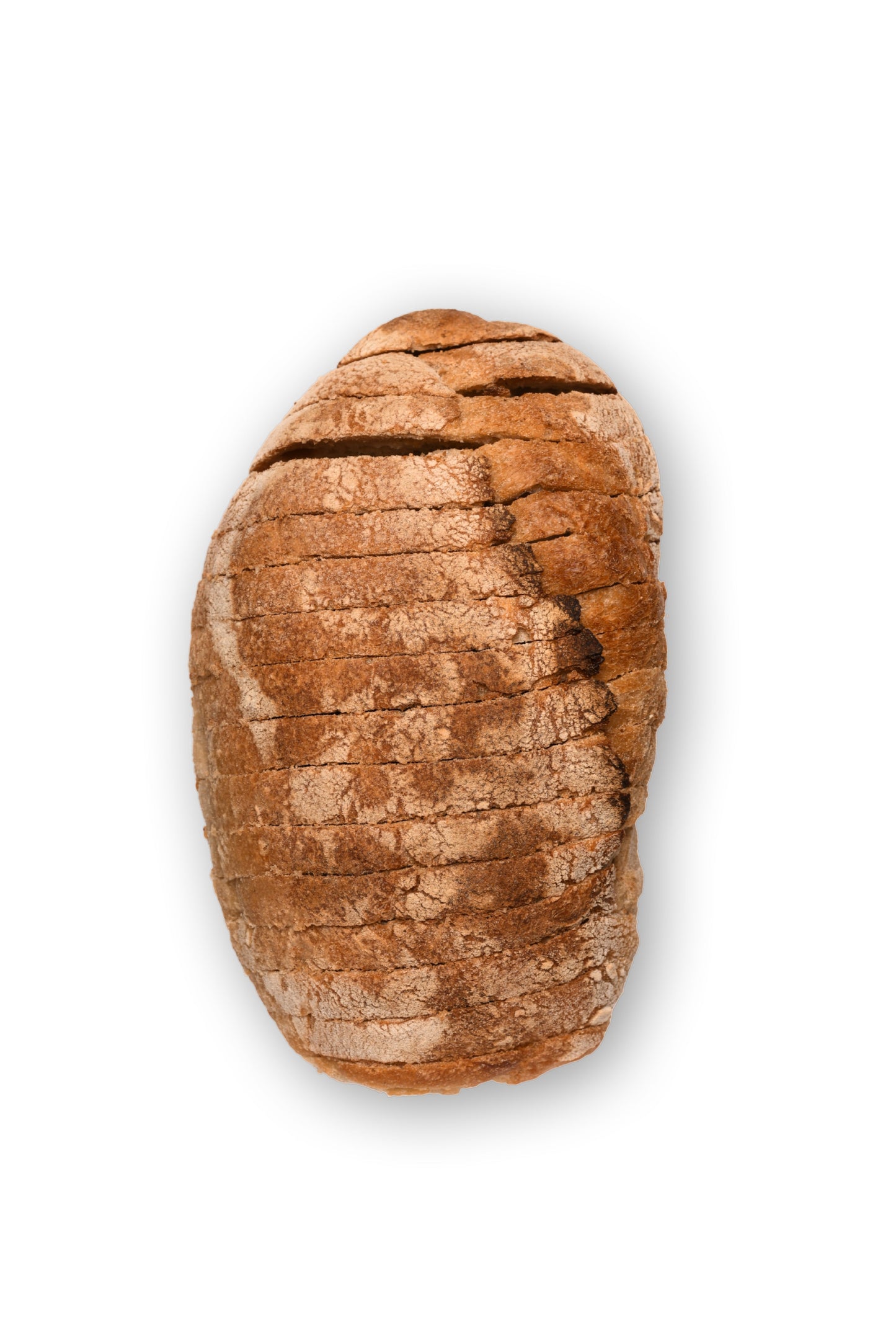 Pâine cu maia artizanală naturală, 400g, neambalată fundal alb – Michael Artisan Bakery